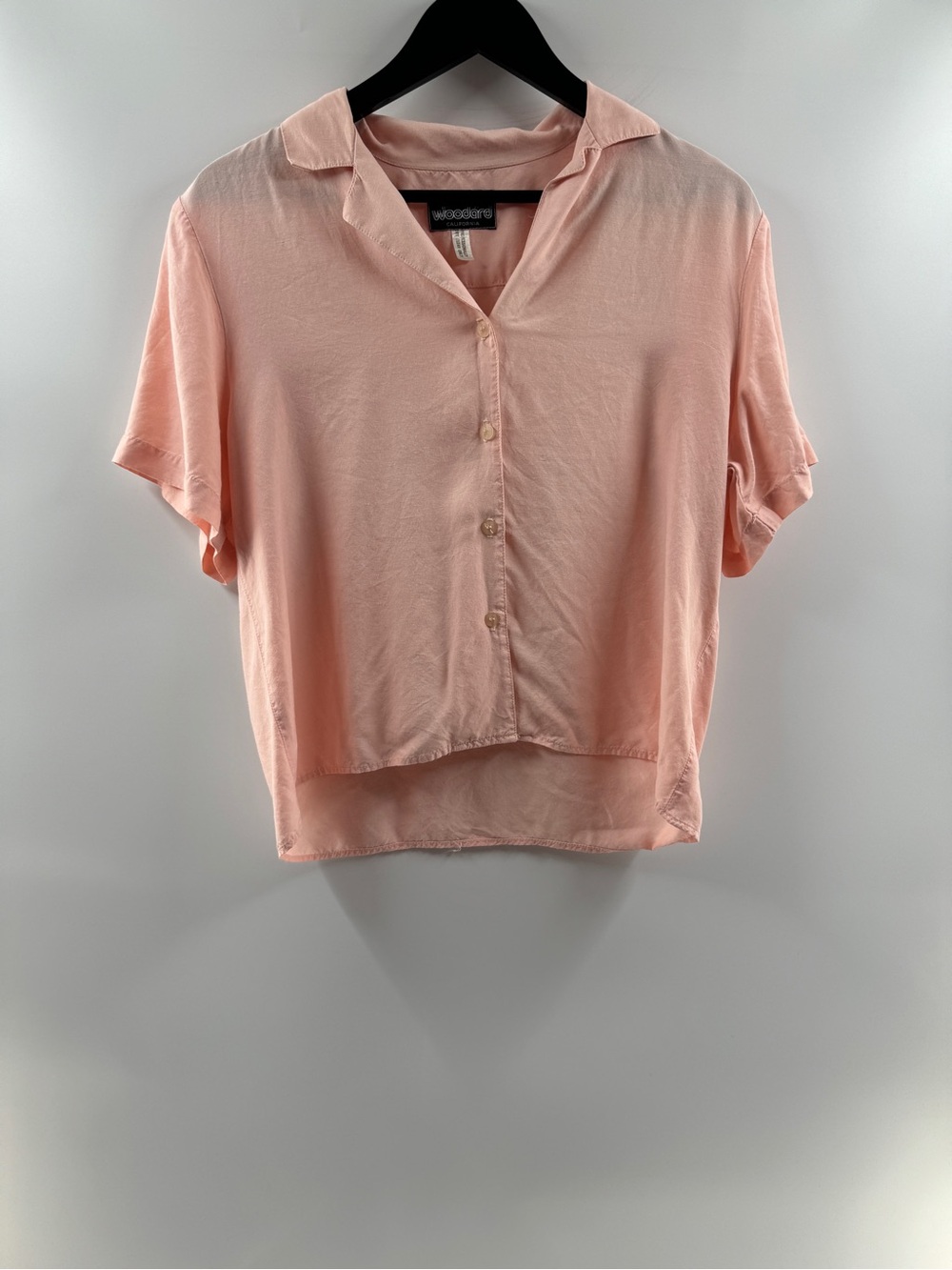 Patty Woodard California Vintage Light Pink Button-Up Blouse – Women's Medium (E